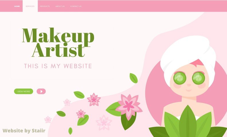 Website designing for makeup artist