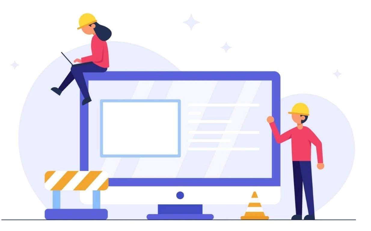 Developers doing website maintenance