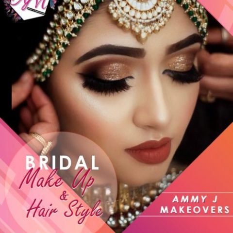 Bridal makeup and hair style for social media management